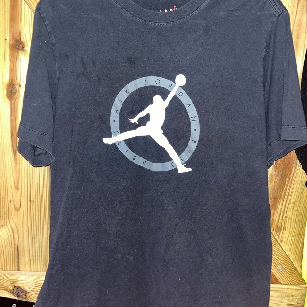 Jordan Men's Black Tee with Iconic Logo